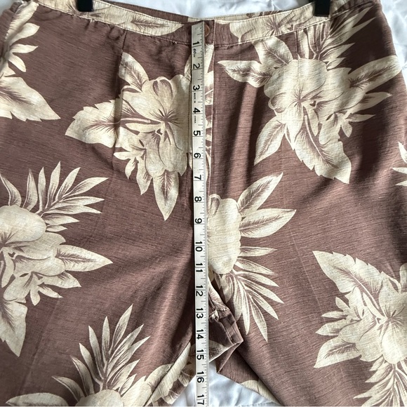 Vintage Sag Harbor 100% Silk Tropical Floral Pants - Size 16 - Picture 7 of 9